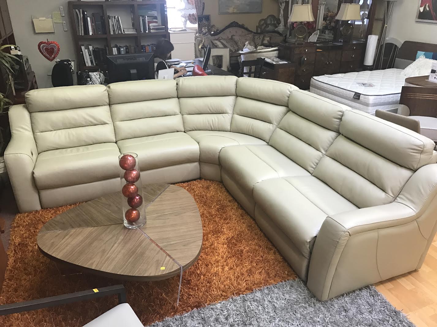 Leather Recliner Sectional Sofa B 
